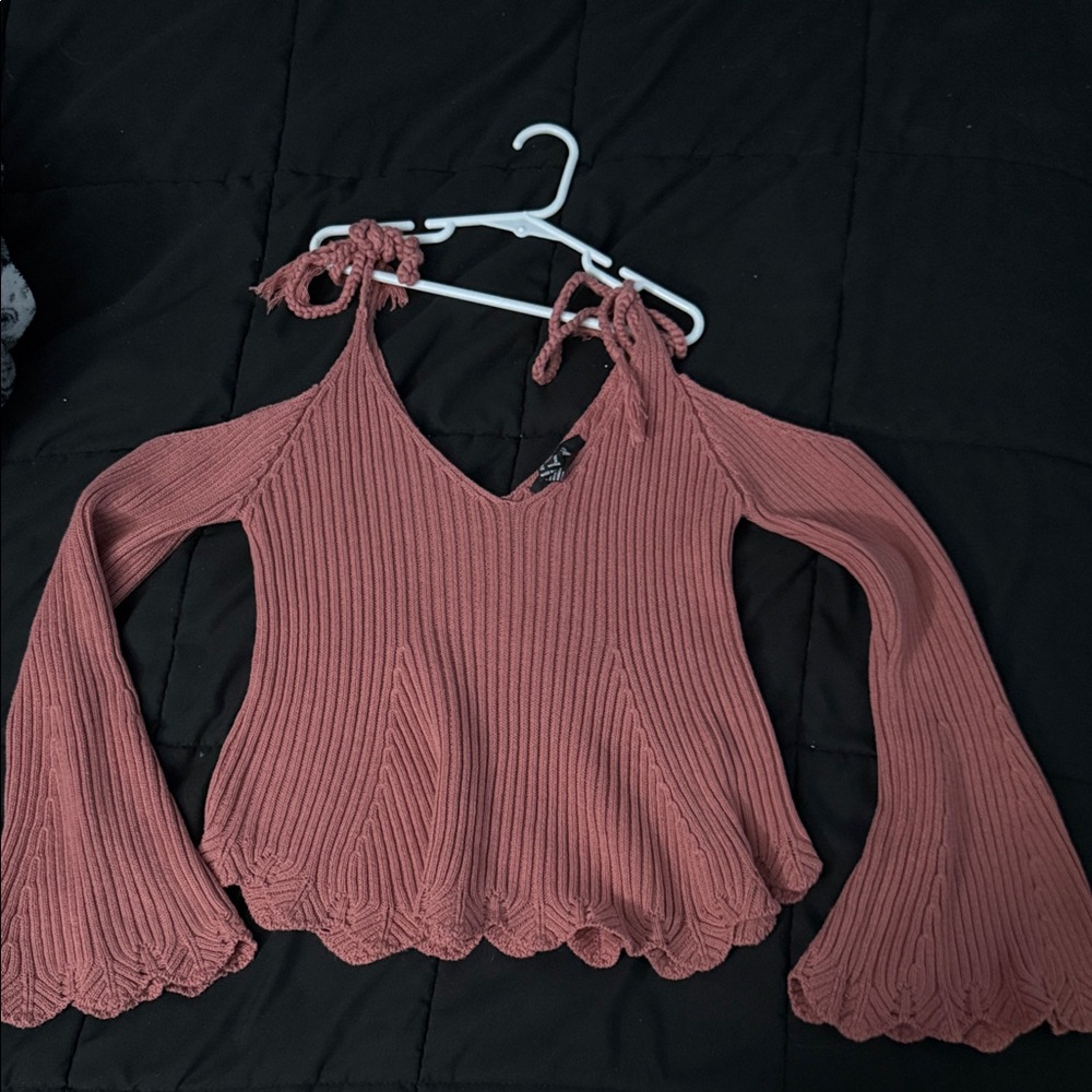 Forever 21 Dusty Pink Knit Blouse